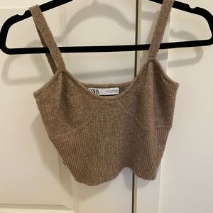 Zara sweater cropped tank